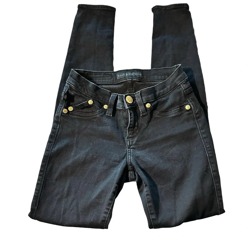 Rock & Republic women's size 0 black skinny pants